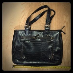 Black Faux Leather Purse